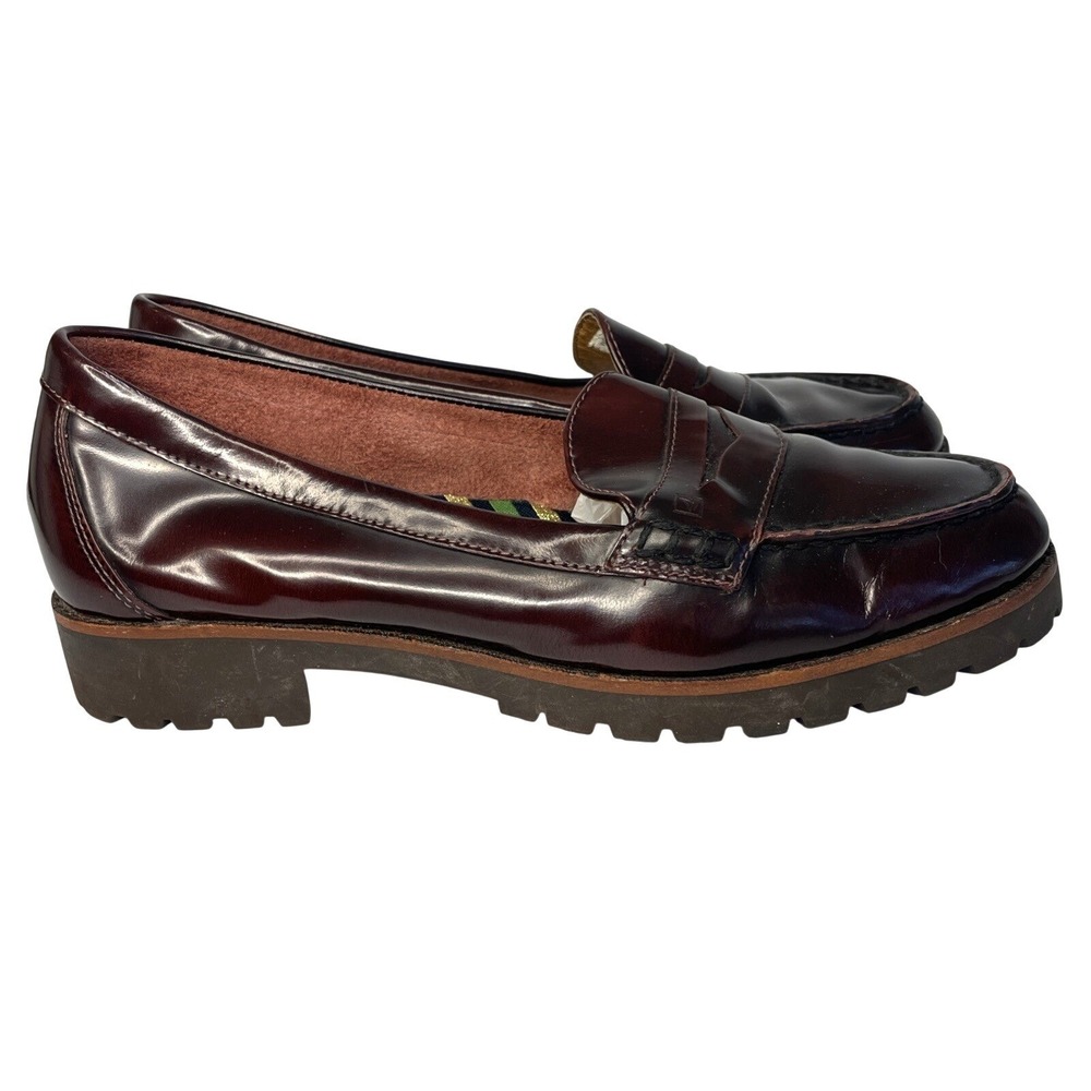 Sperry Top-Sider Windsor Lug Penny Loafer Size 9.5 Oxblood Leather Red Brown